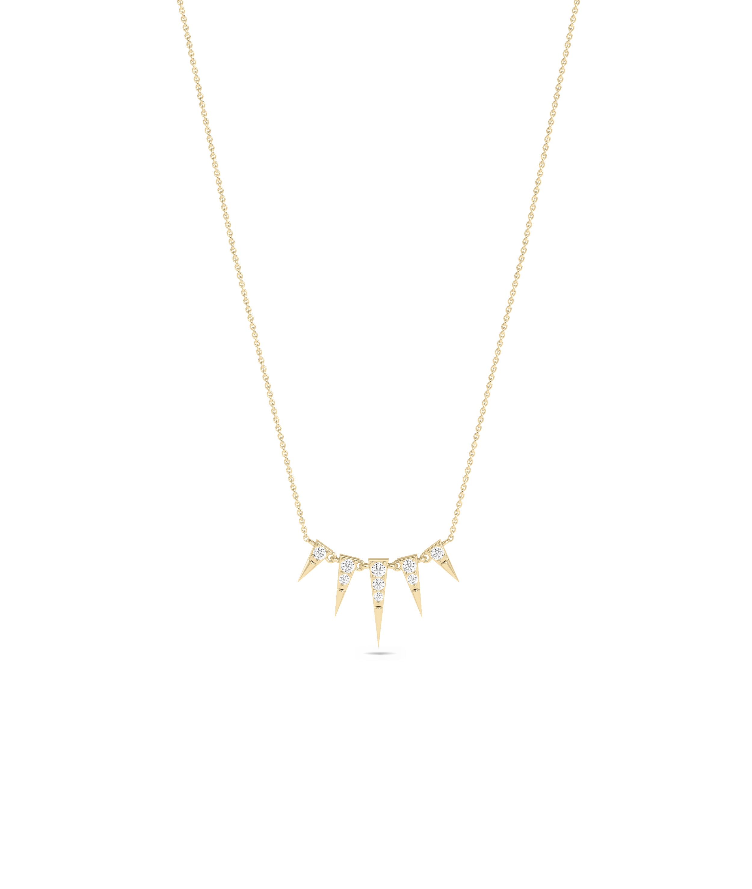 Diamond Spikes Necklace - Chic Everyday Jewelry