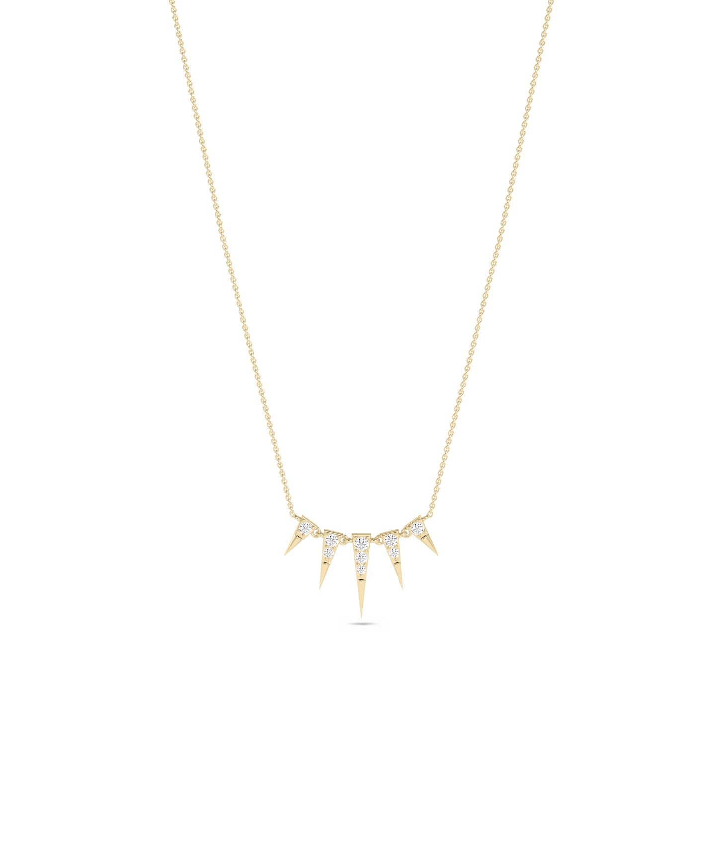 Diamond Spikes Necklace - Chic Everyday Jewelry