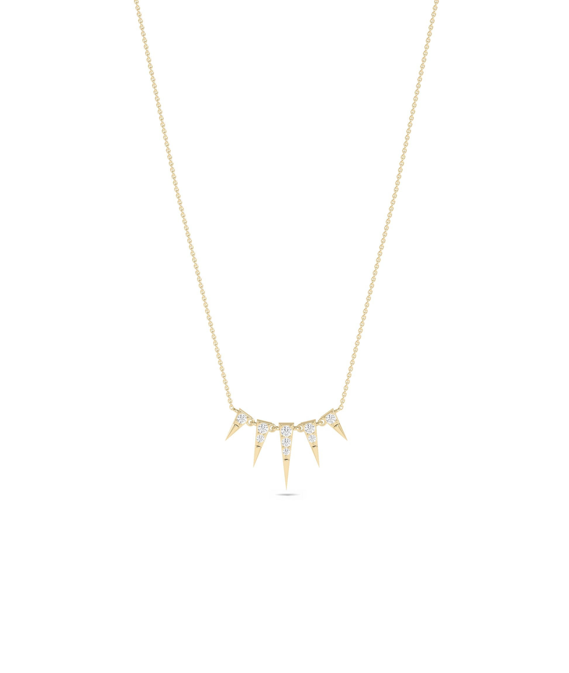 Diamond Spikes Necklace - Chic Everyday Jewelry