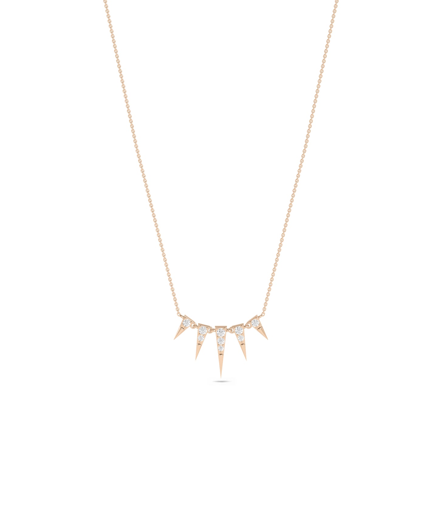 Diamond Spikes Necklace - Chic Everyday Jewelry