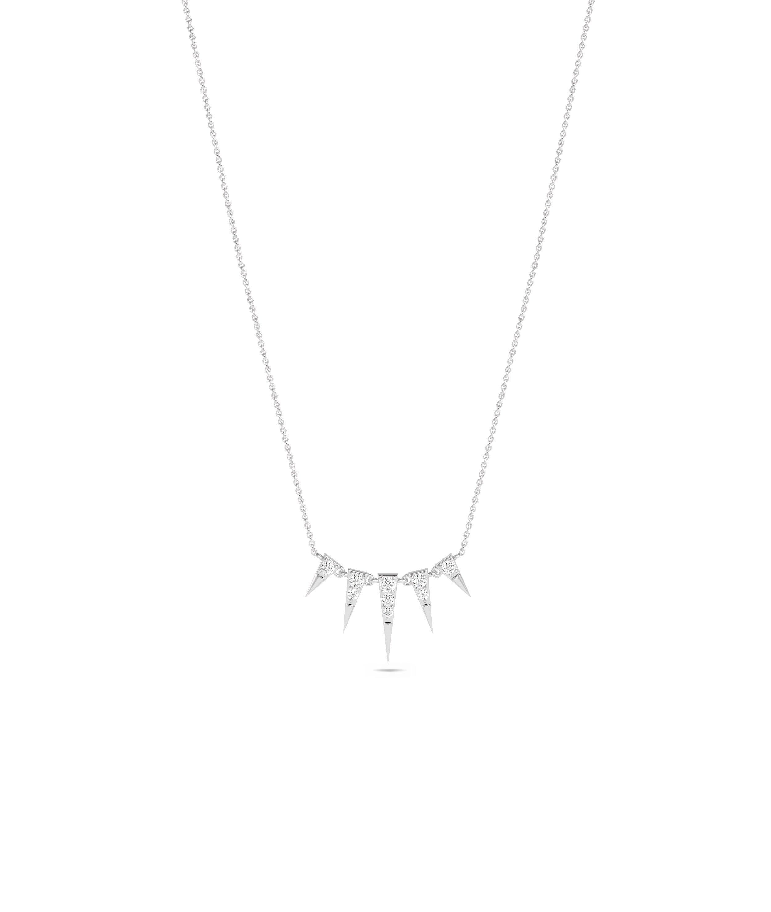 Diamond Spikes Necklace - Chic Everyday Jewelry