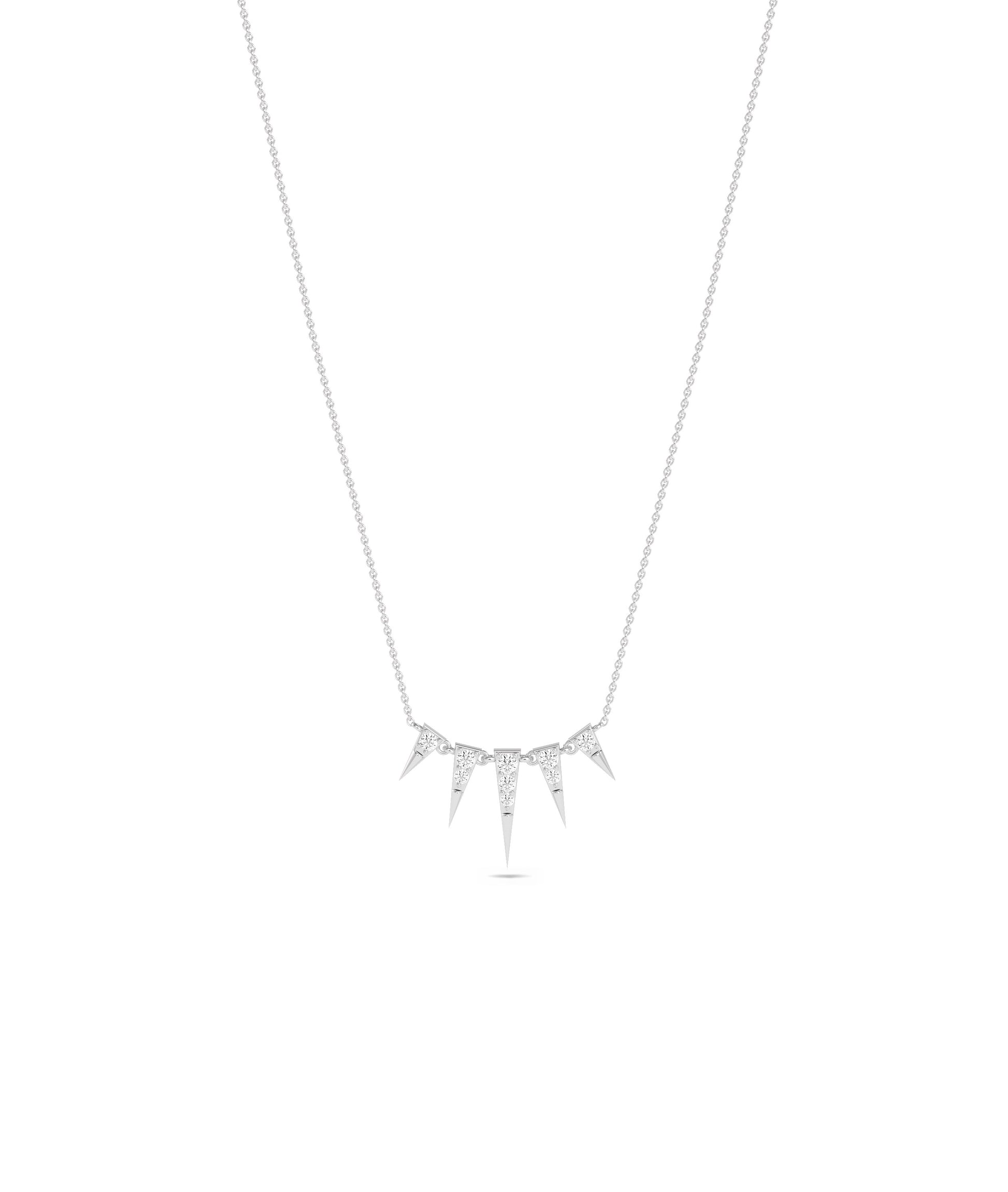 Diamond Spikes Necklace - Chic Everyday Jewelry