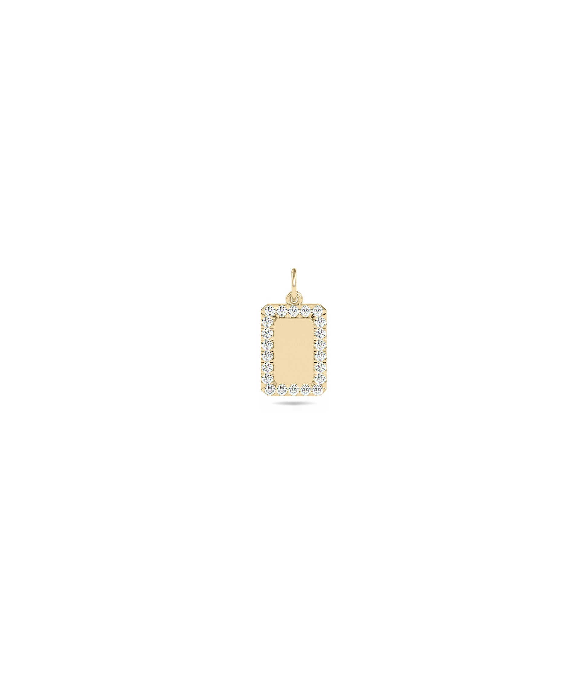 Diamond Outline Biscuit Charm - Everyday Jewelry