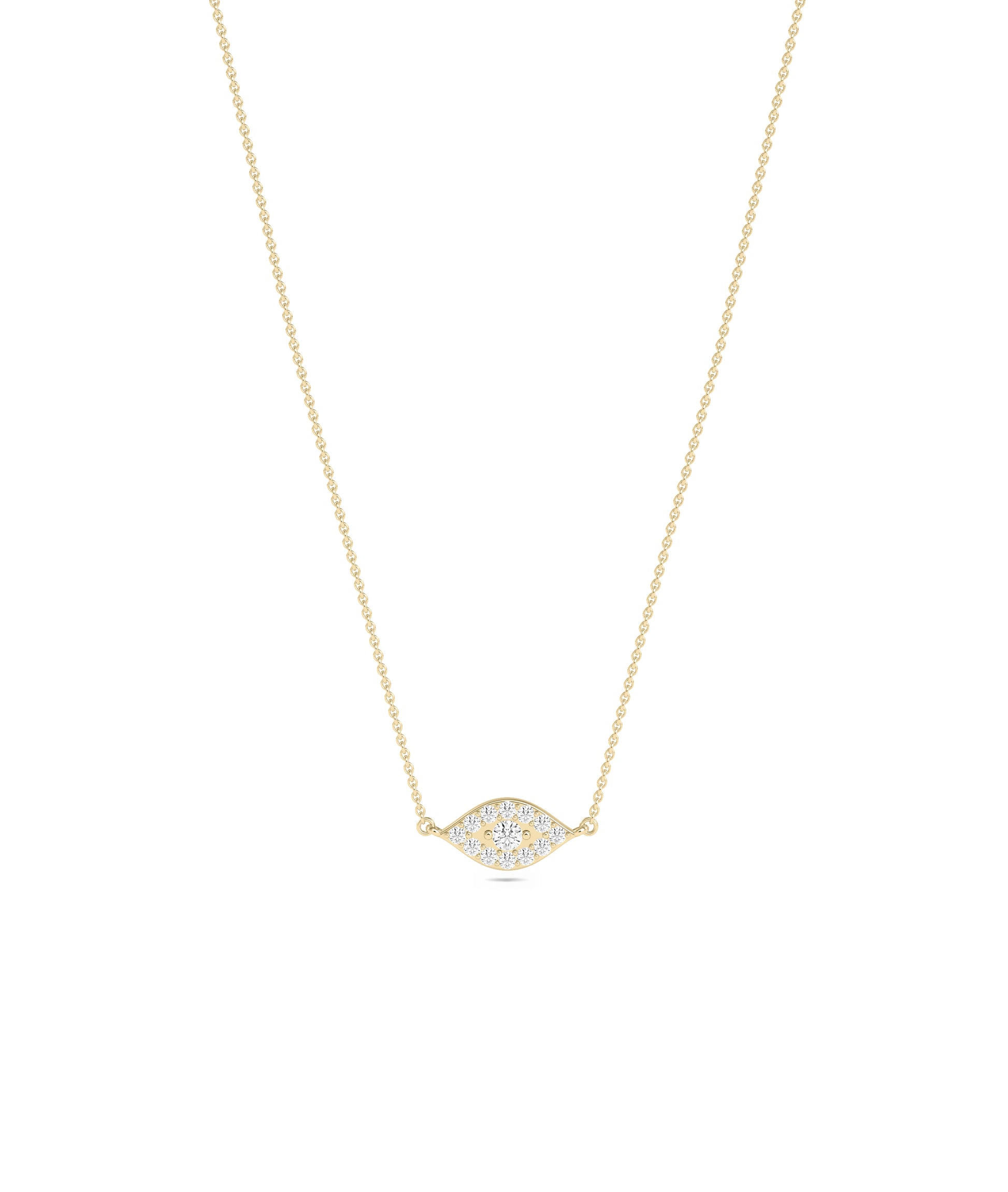 Diamond Evil Eye Necklace - diamond necklace