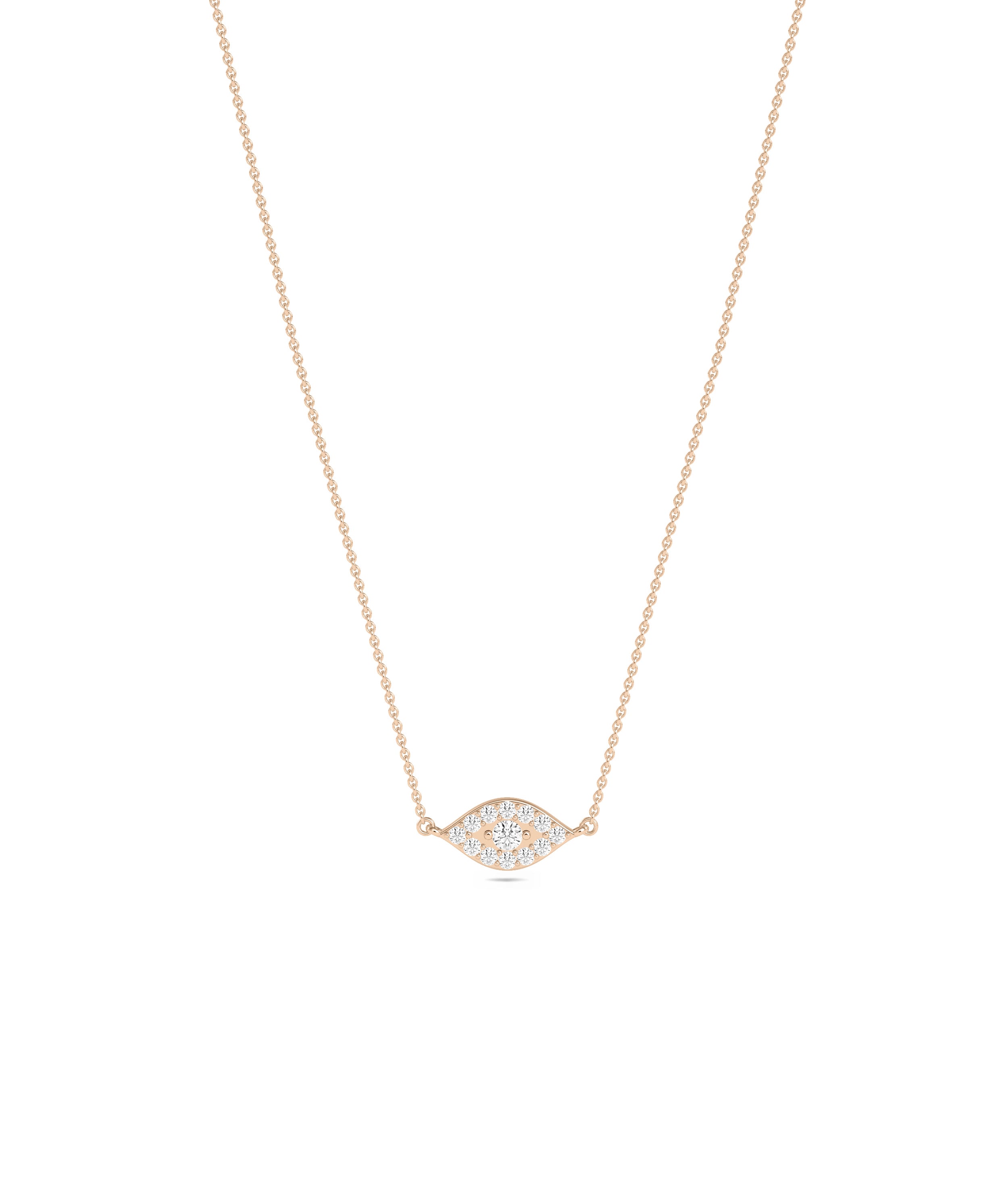 Diamond Evil Eye Necklace - diamond necklace