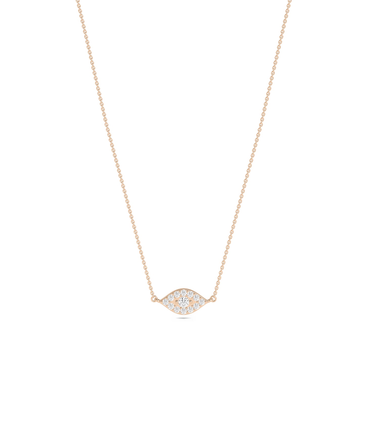 Diamond Evil Eye Necklace - diamond necklace