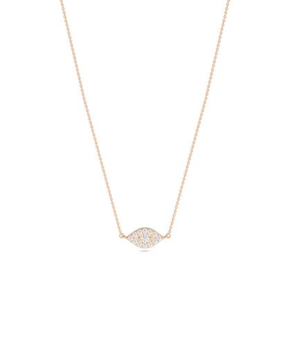 Diamond Evil Eye Necklace - diamond necklace