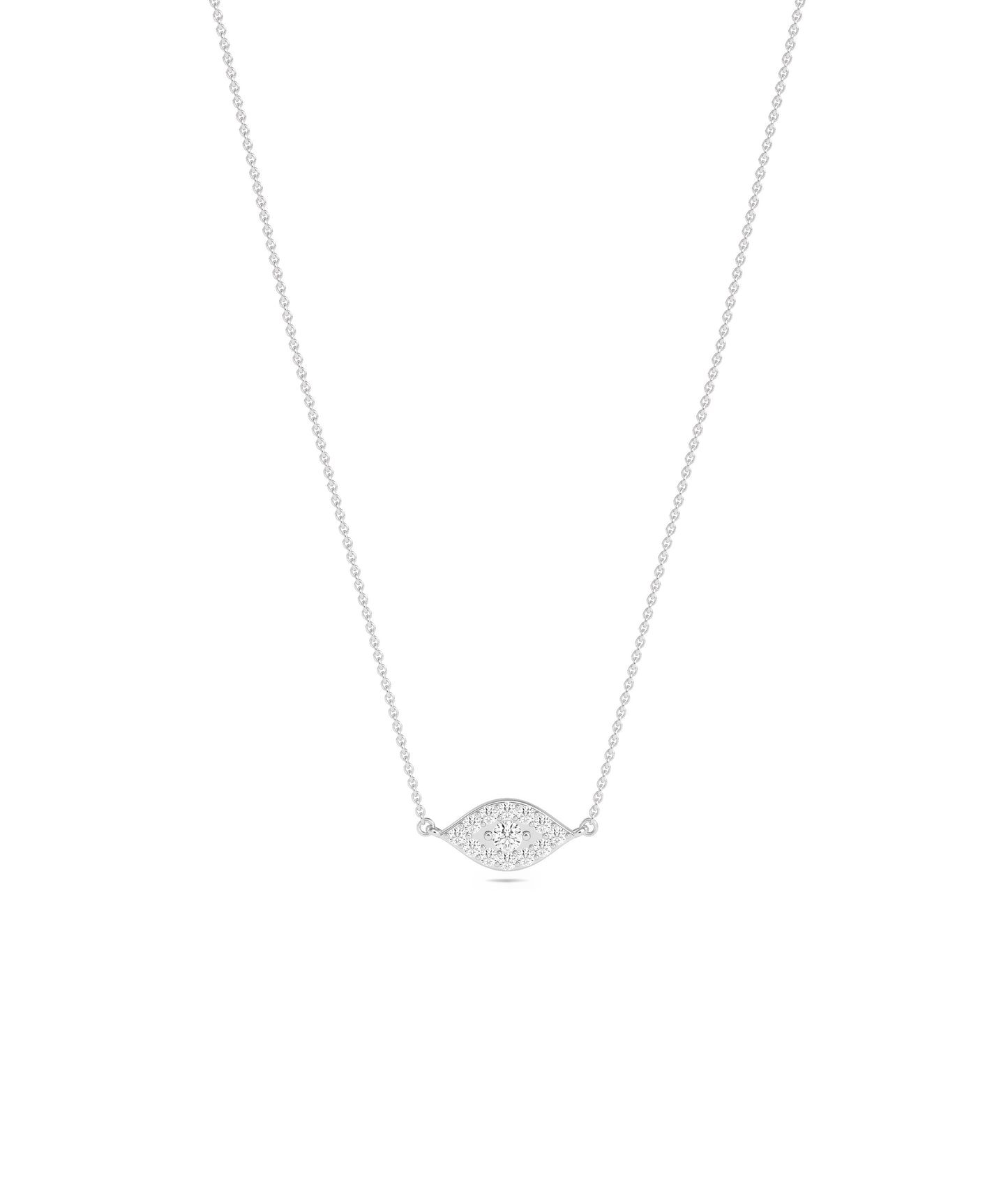 Diamond Evil Eye Necklace - diamond necklace