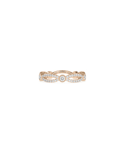 Diamond Solitaire and Pave Band Ring