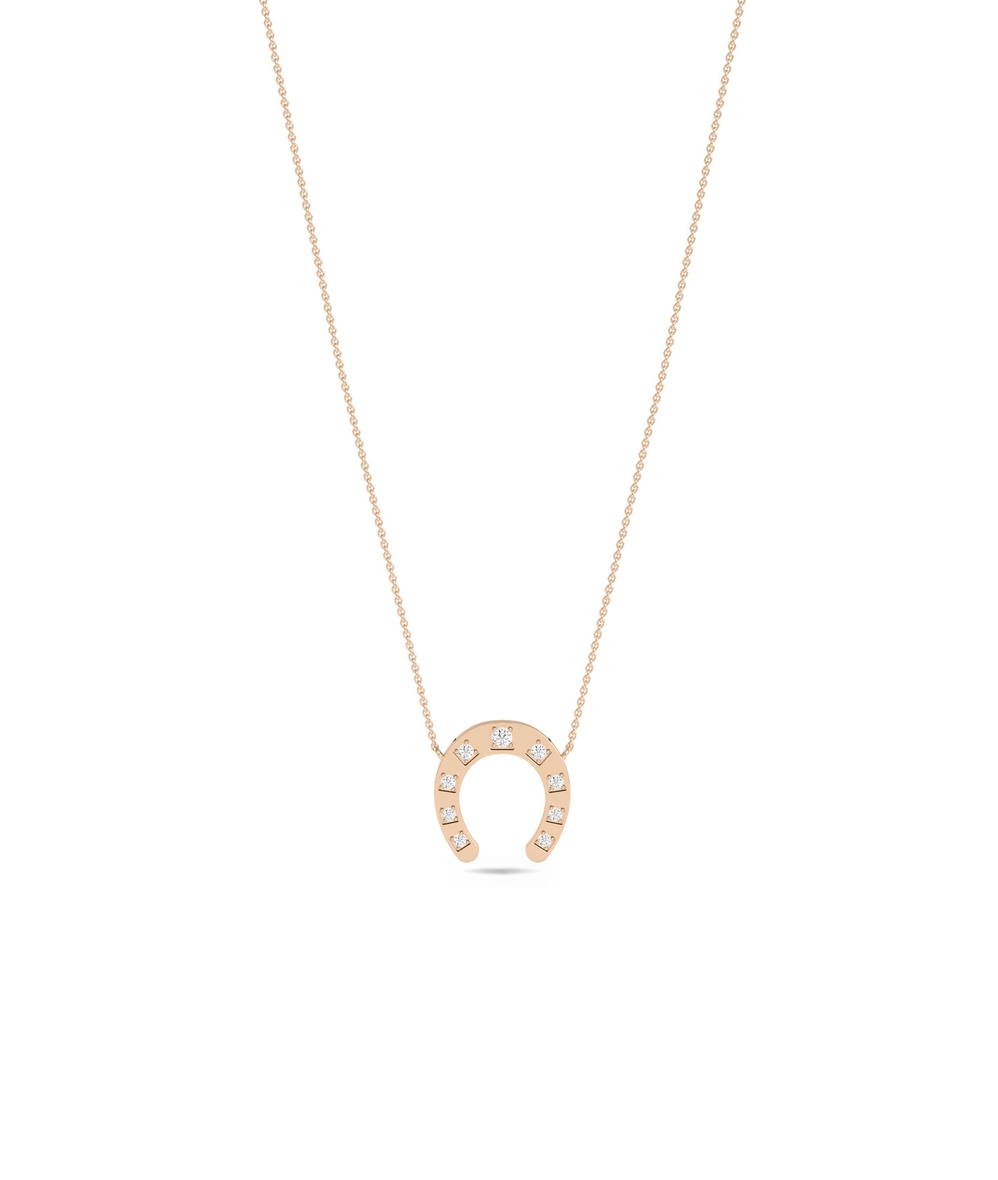 Diamond Horse Shoe Necklace- diamond necklace