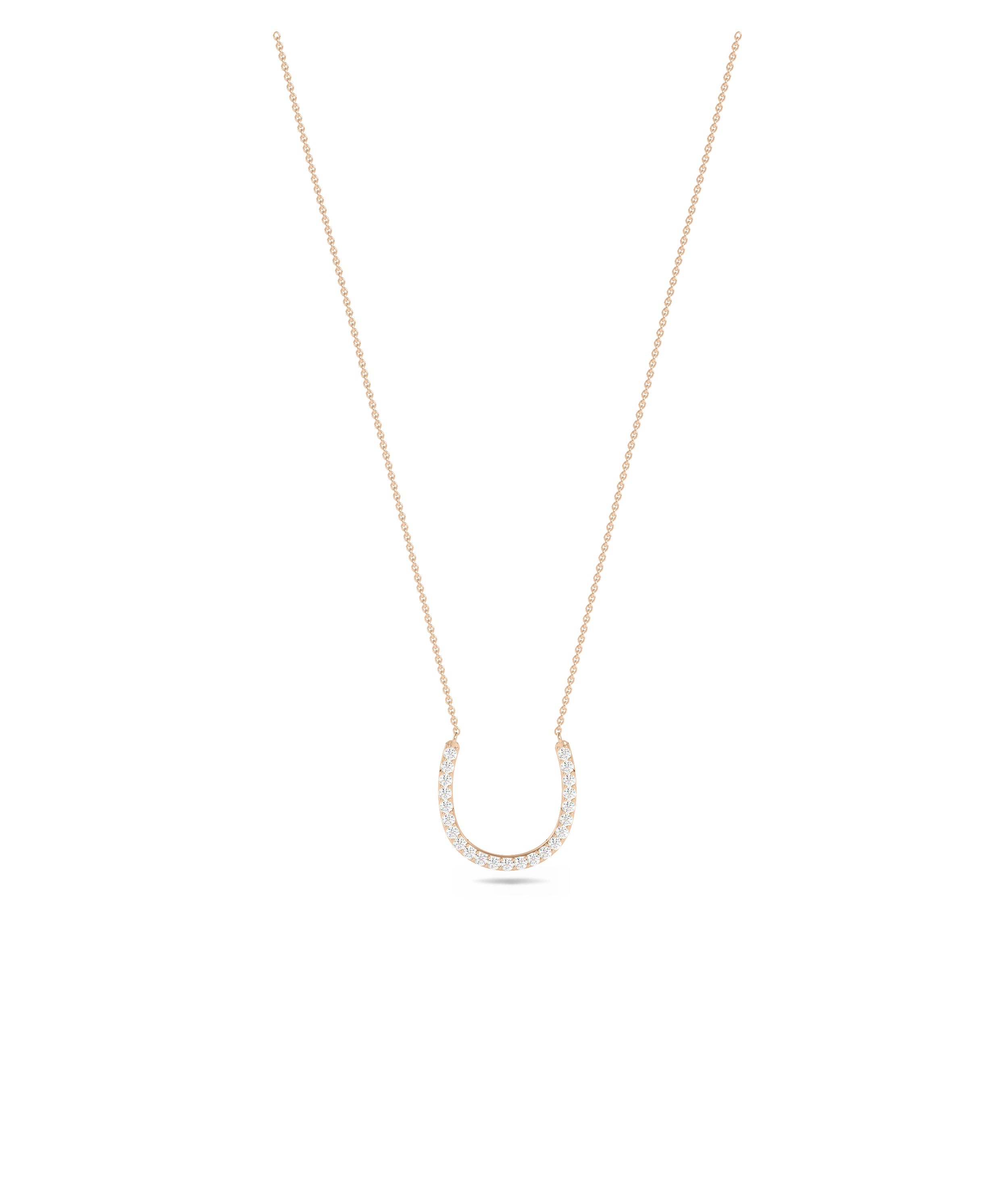 Diamond Horse Shoe Necklace- Diamond necklace