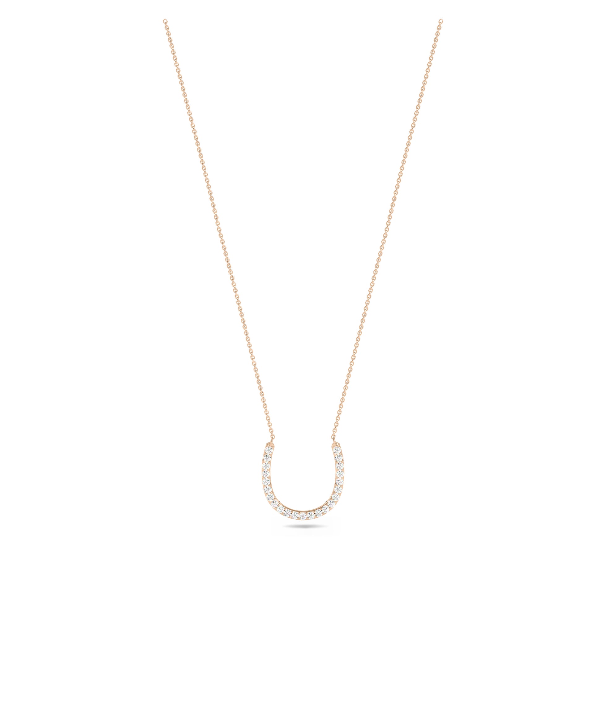 Diamond Horse Shoe Necklace- Diamond necklace