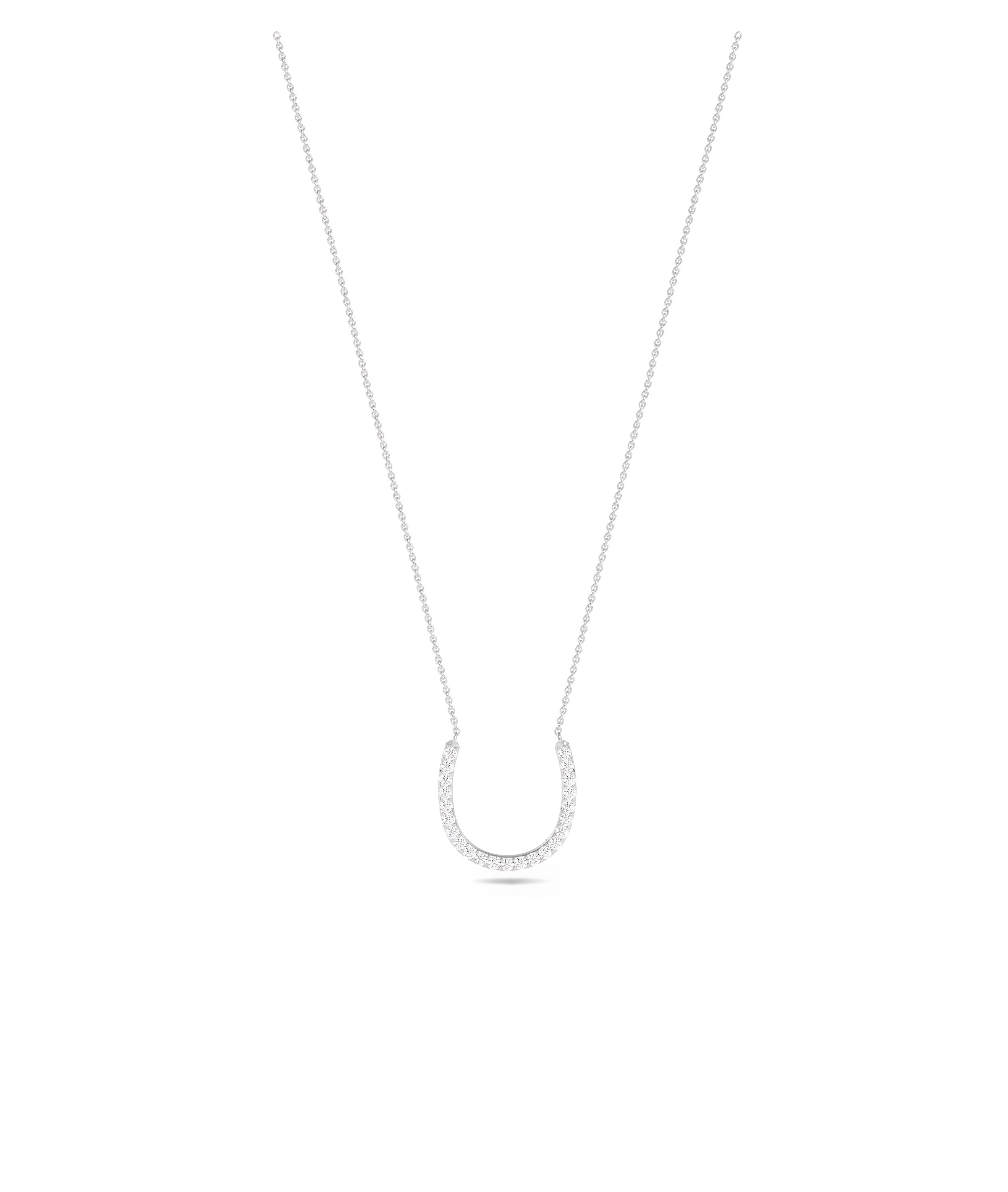 Diamond Horse Shoe Necklace- Diamond necklace