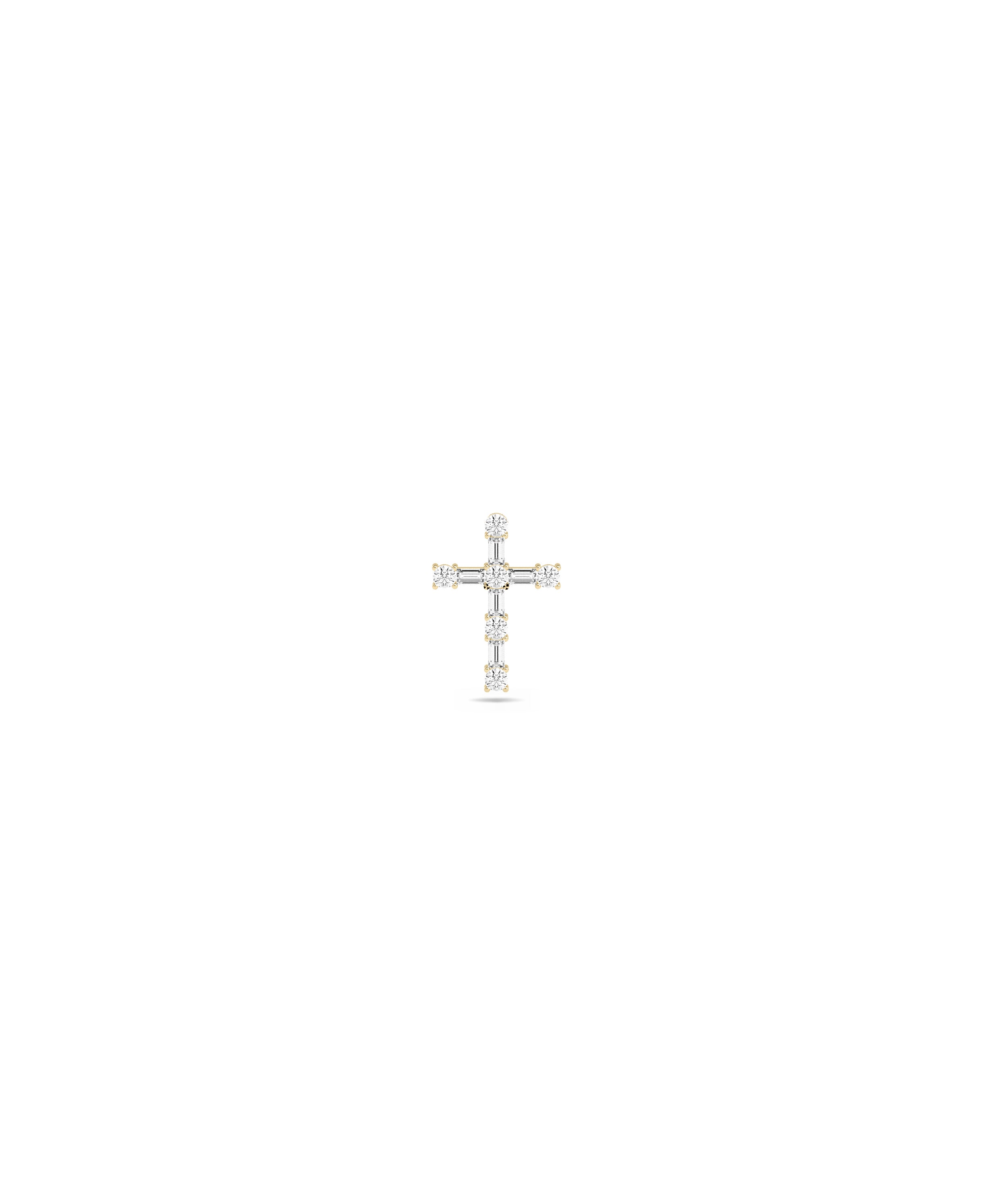 Diamond Cross Charm - Elegant Everyday Jewelry