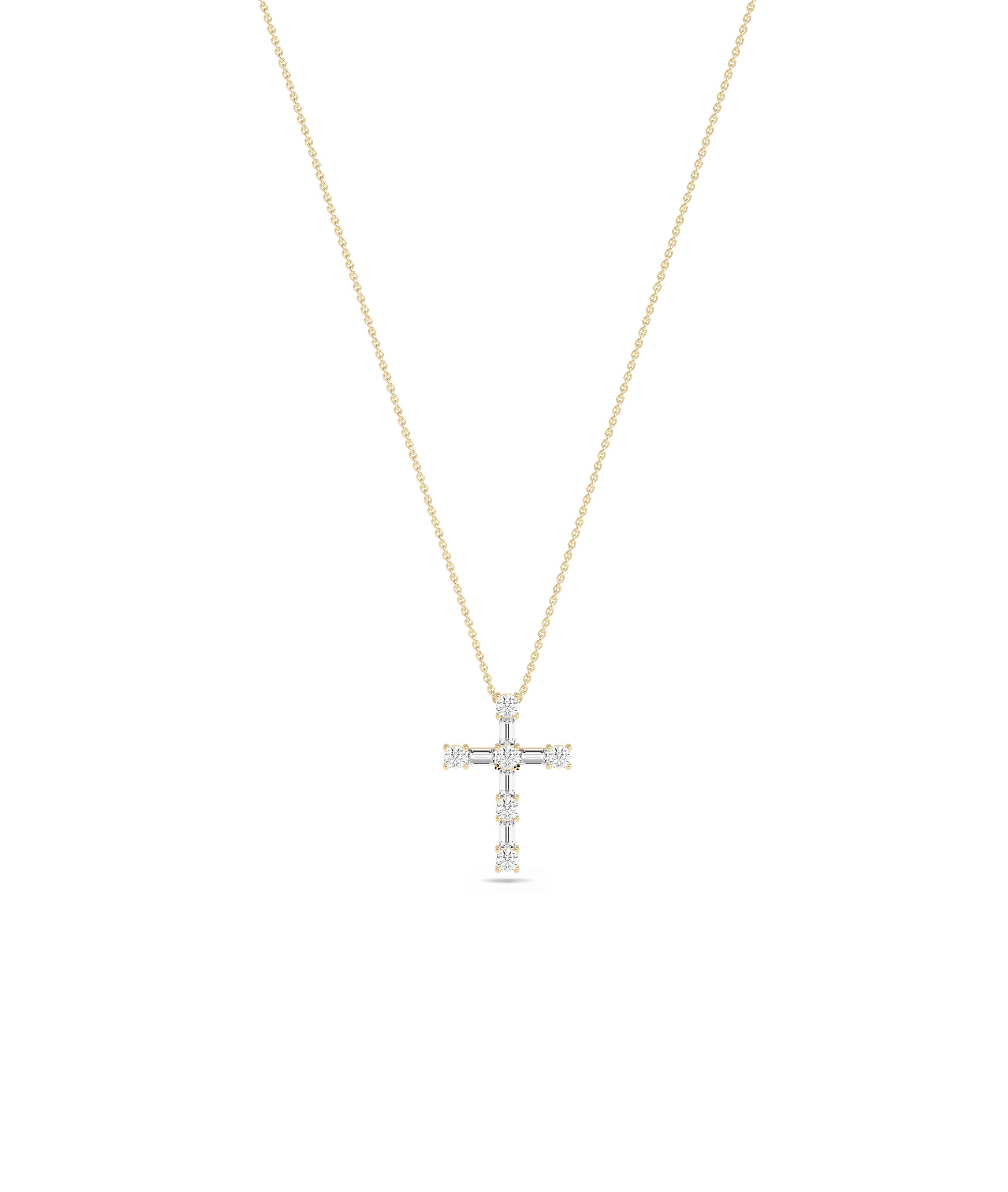 Diamond Cross Charm - Elegant Everyday Jewelry