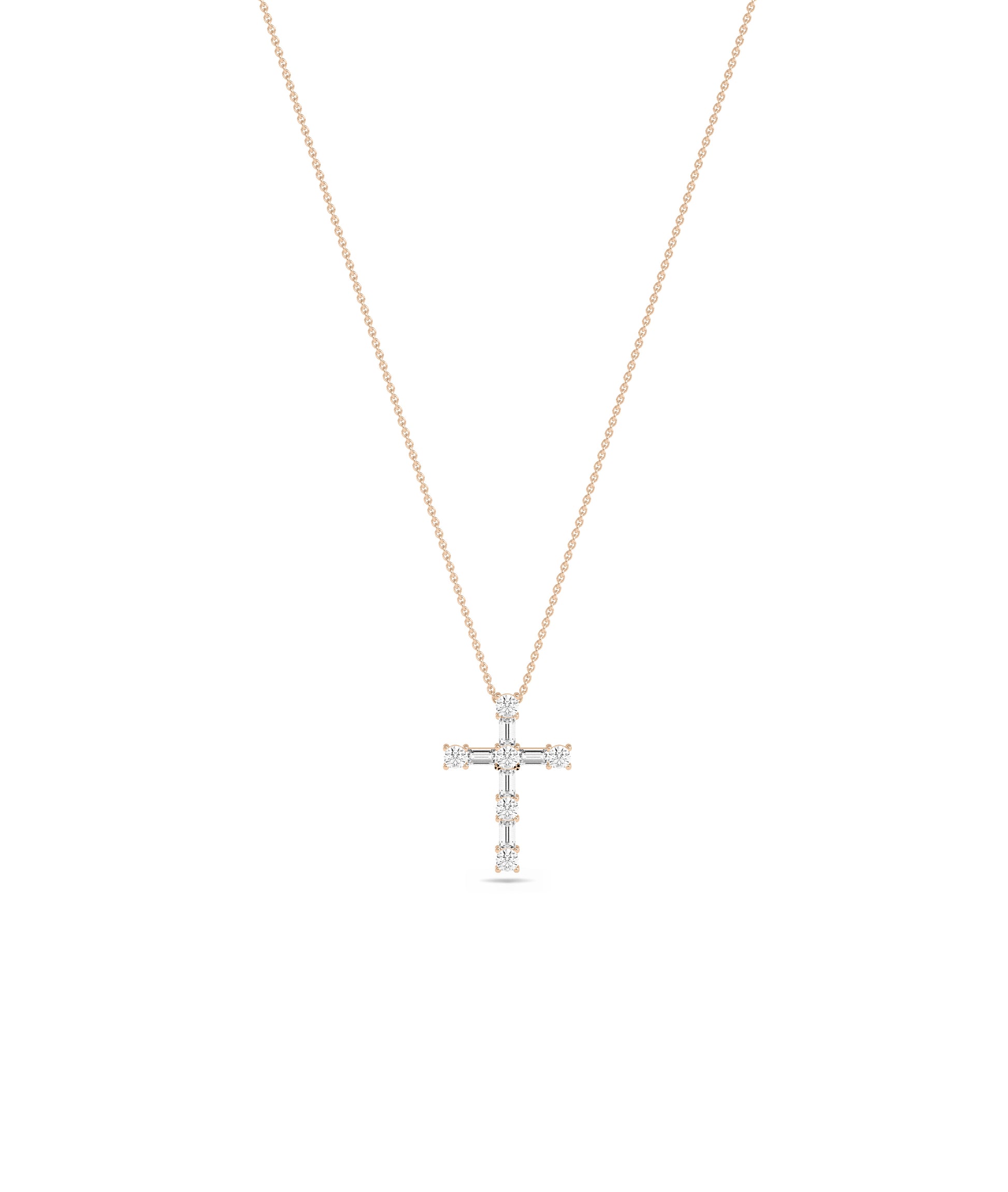 Diamond Cross Charm - Elegant Everyday Jewelry