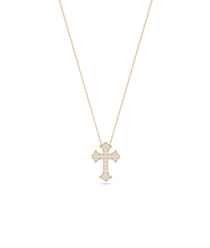 Diamond Pave Cross Necklace - Chic Everyday Jewelry