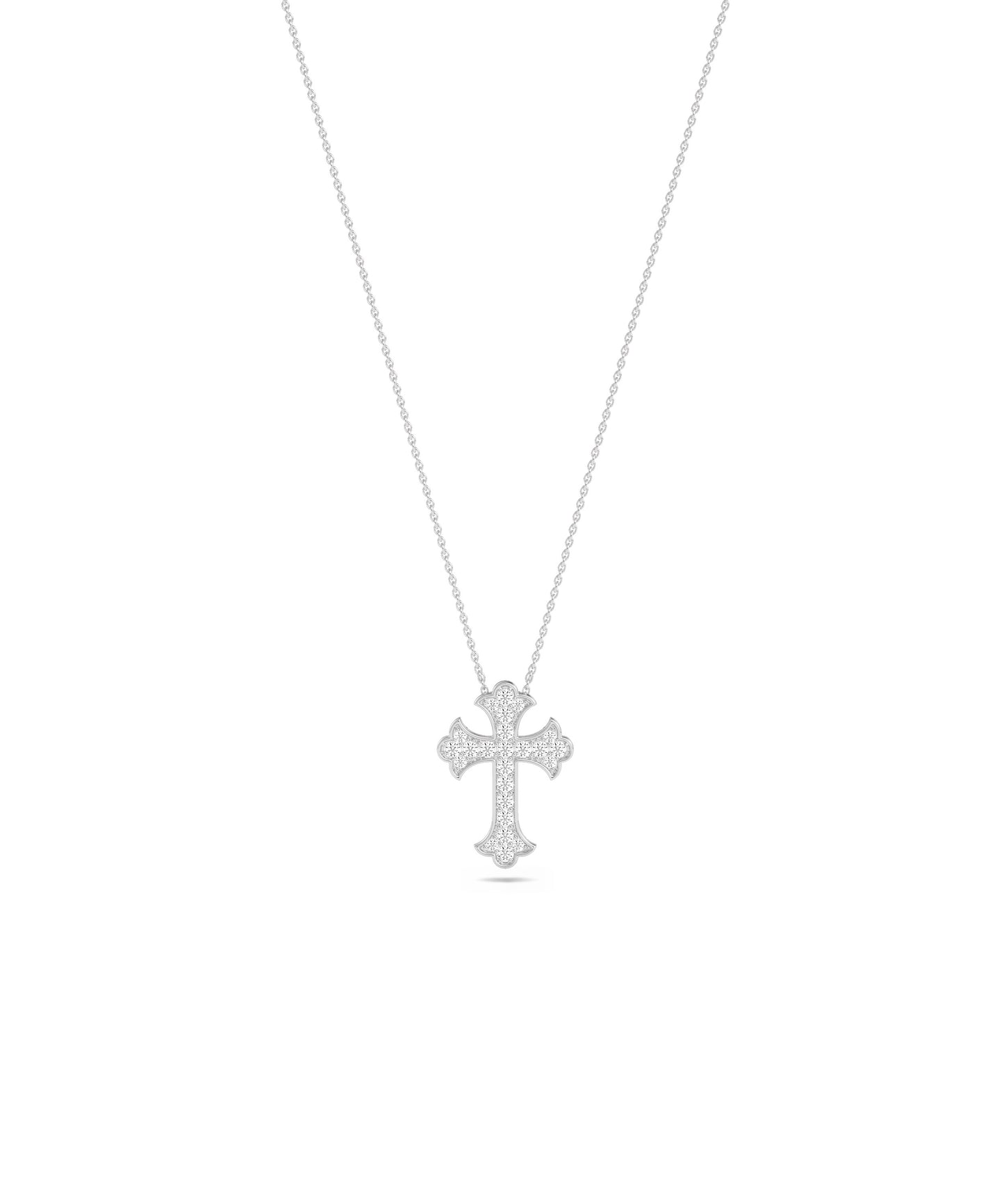 Diamond Pave Cross Necklace - Chic Everyday Jewelry