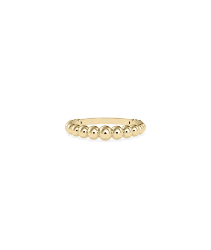 Gold Bone Eternity Ring - Diamond Band