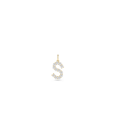 Diamond Pave Initial Charm | Diamond Pendant 