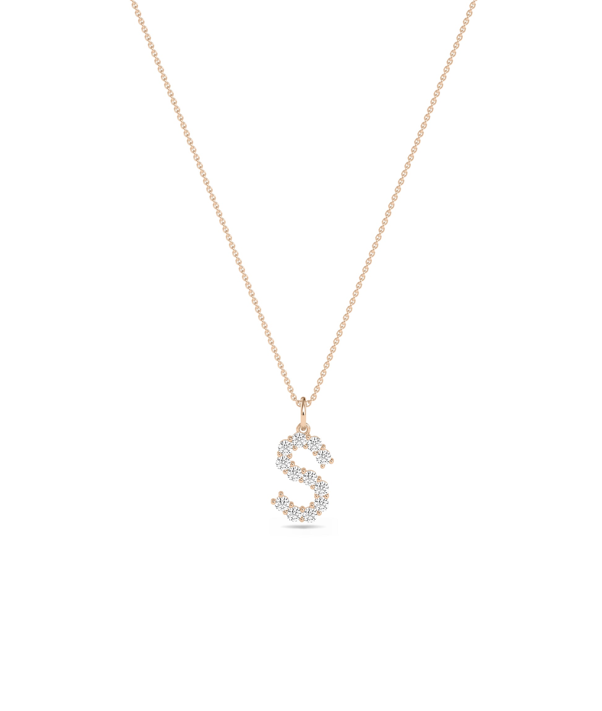 Diamond Pave Initial Charm | Diamond Pendant 