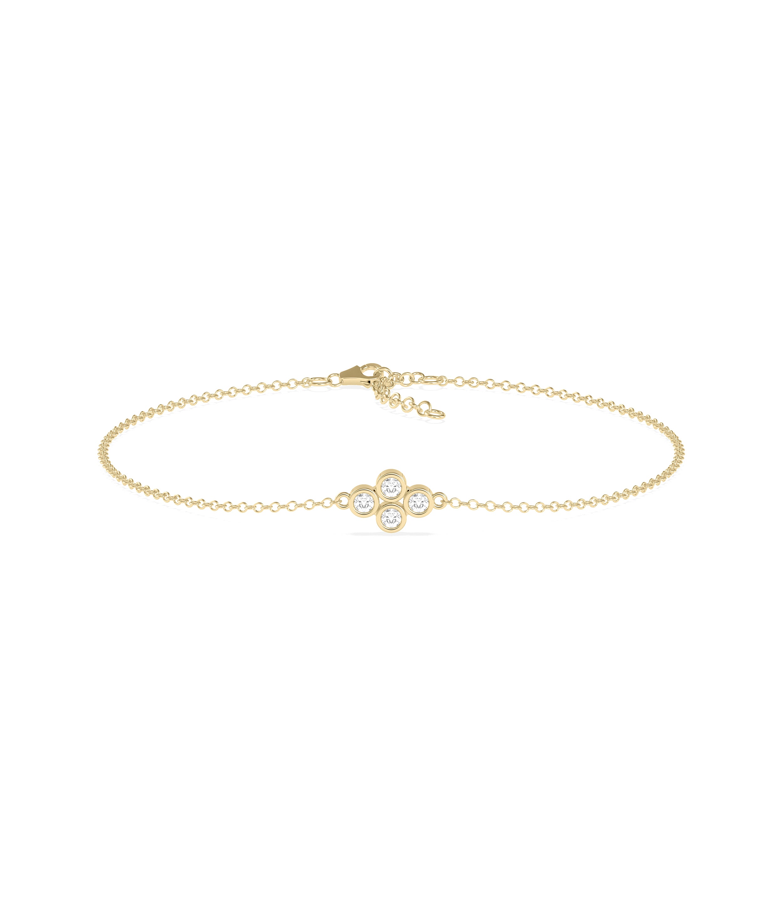 Diamond Clover Bracelet - diamond bracelet