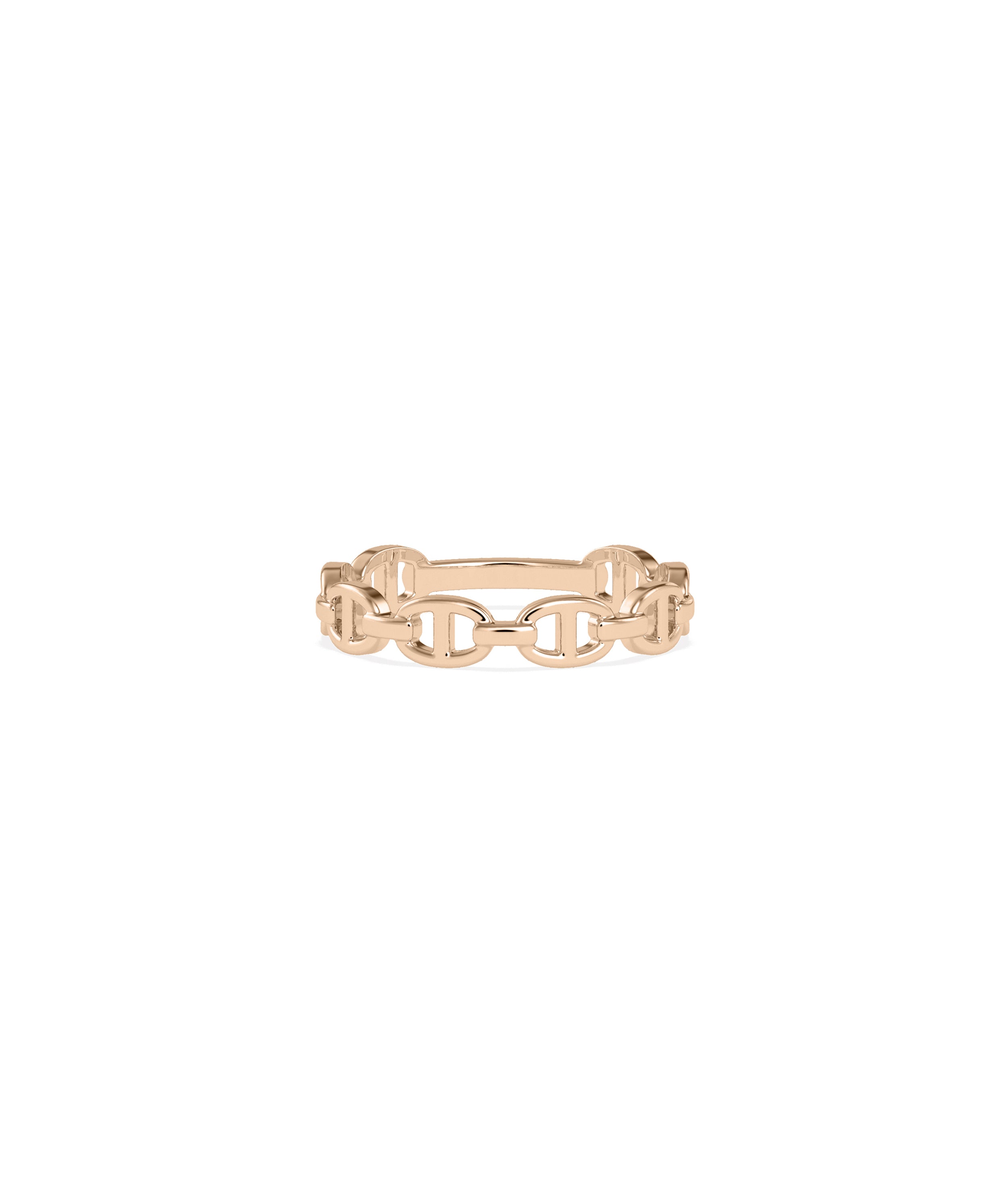 Naval Link Gold Band Ring - Diamond Band Ring