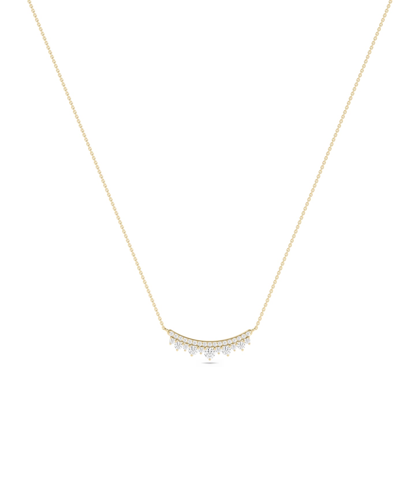 Diamond Cluster Smile Necklace - Perfect Everyday Jewelry