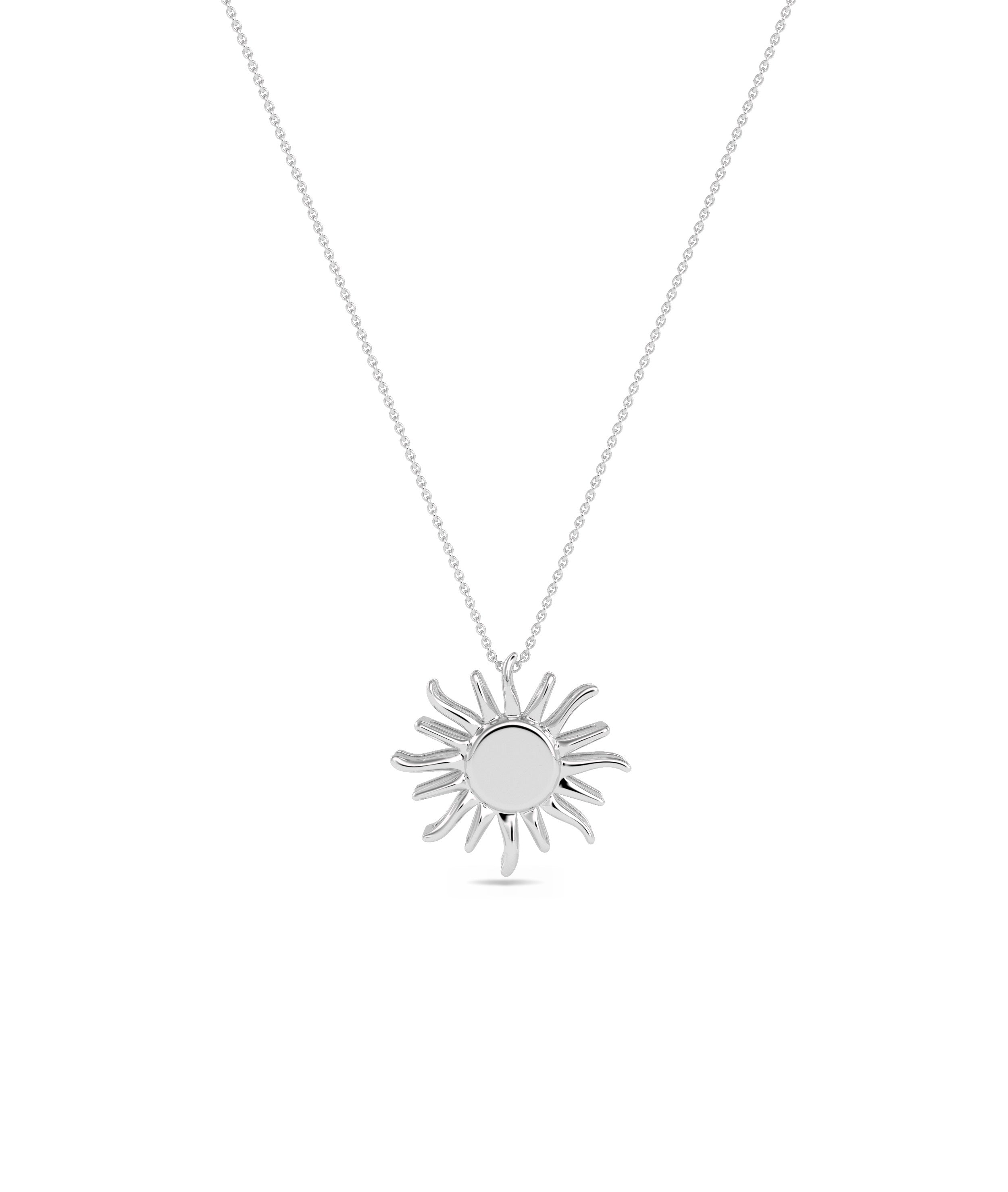 Gold Sun Burst Charm | Diamond Pendant For Women