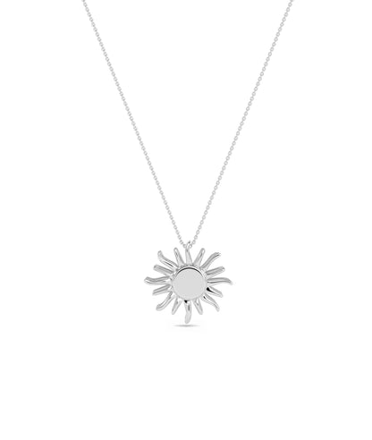 Gold Sun Burst Charm | Diamond Pendant For Women