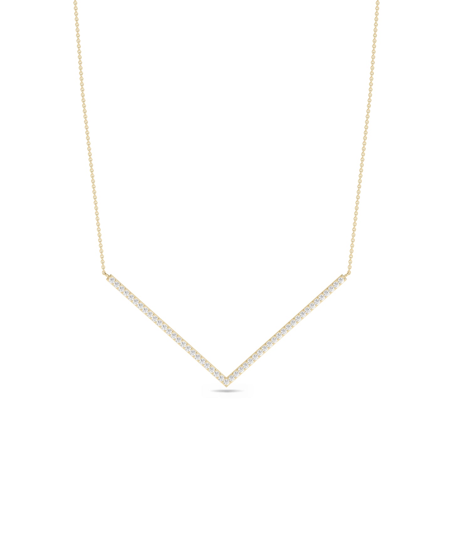 Diamond Chevron Necklace- diamond necklace