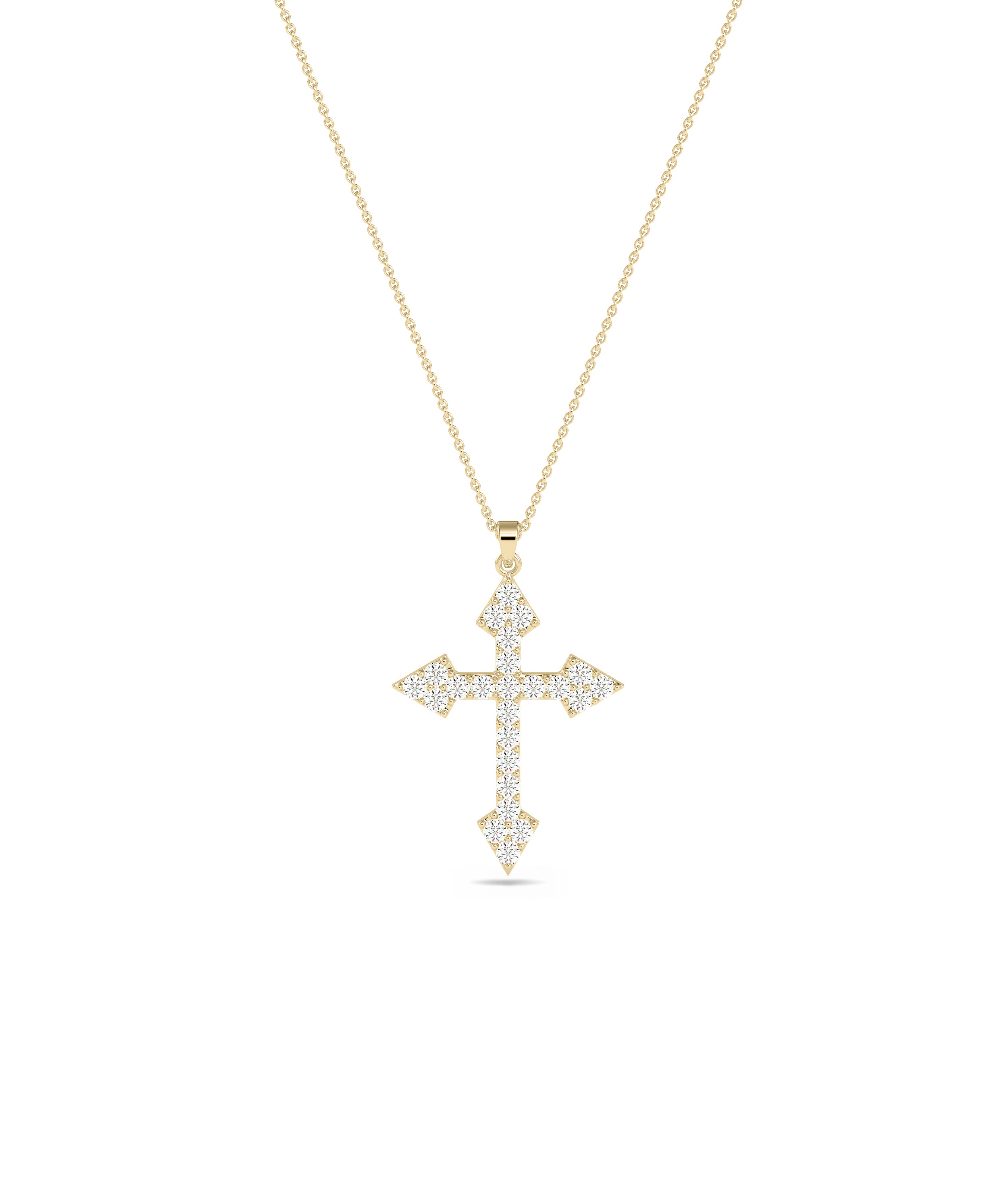 Diamond Pave Cross Charm - Stylish Everyday Jewelry