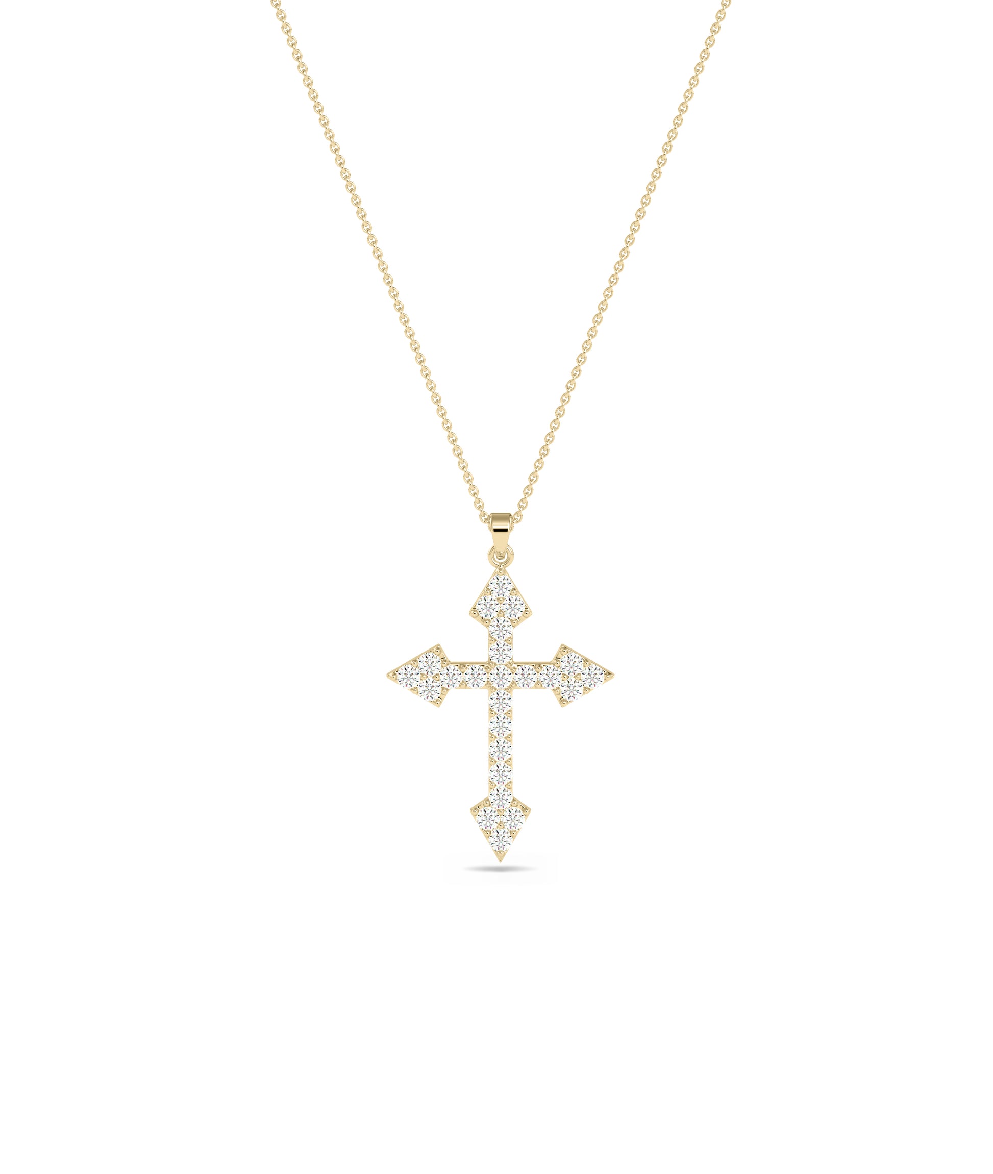 Diamond Pave Cross Charm - Stylish Everyday Jewelry