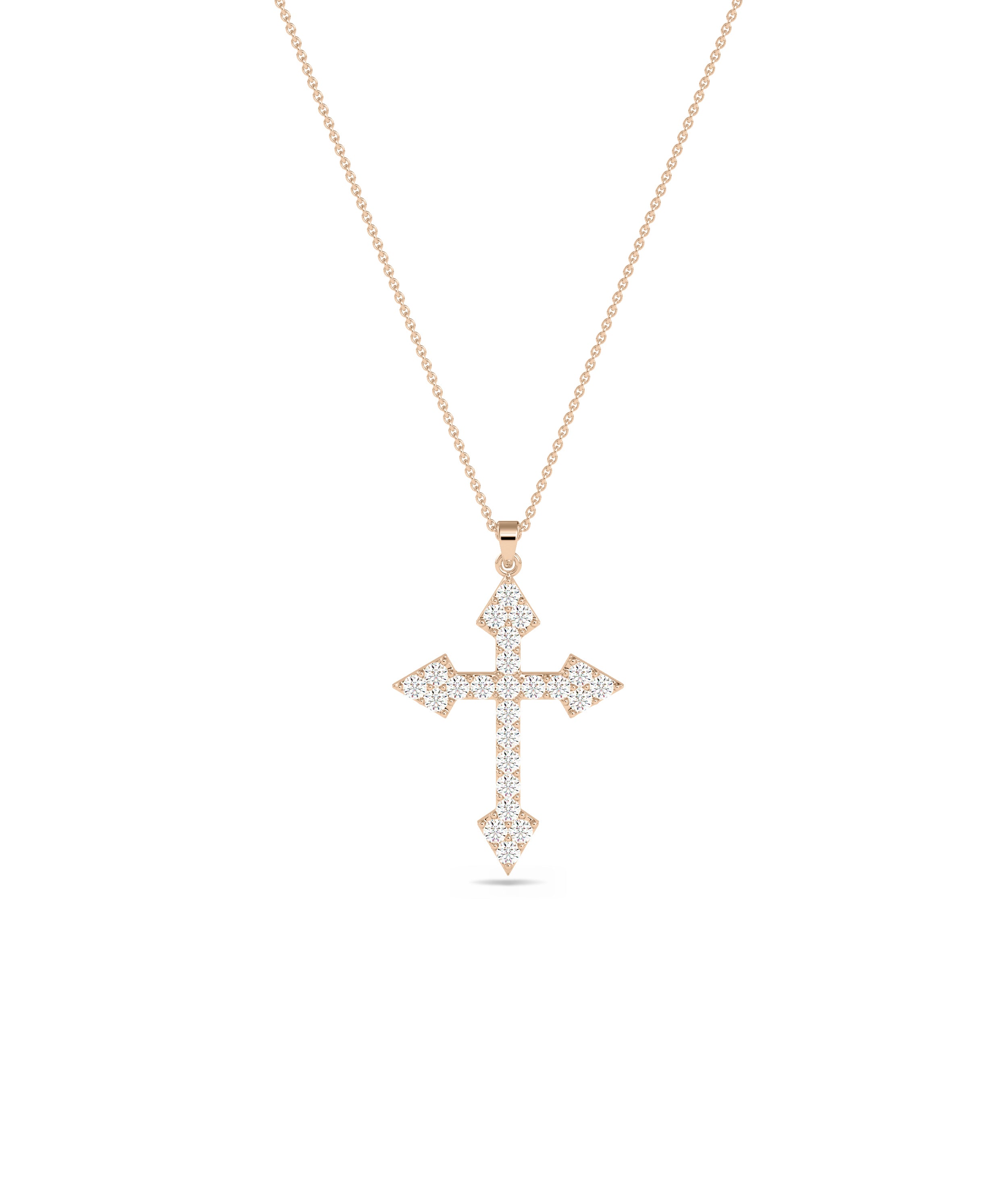 Diamond Pave Cross Charm - Stylish Everyday Jewelry