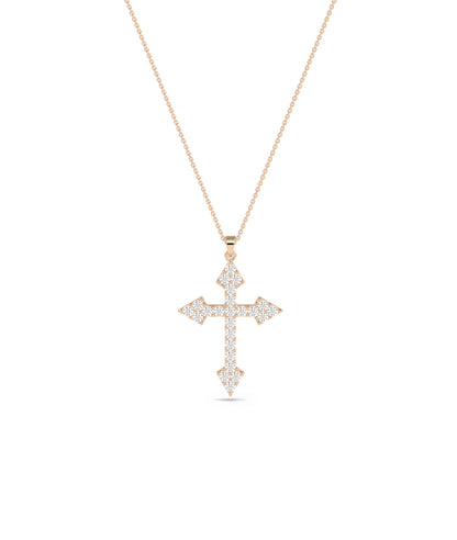 Diamond Pave Cross Charm - Stylish Everyday Jewelry