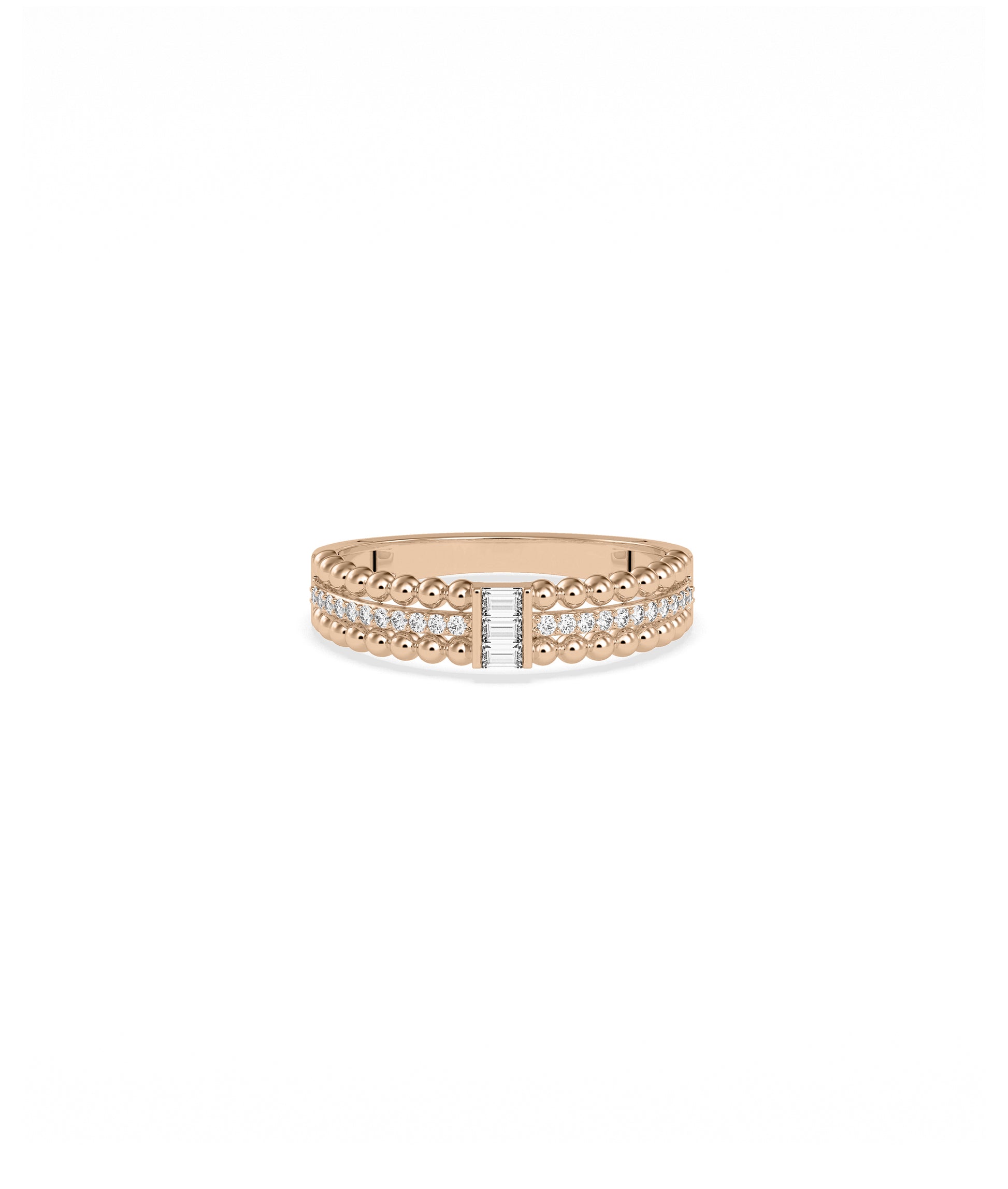 Diamond Baguette 3 Row Ring | Perfect Everyday Jewelry