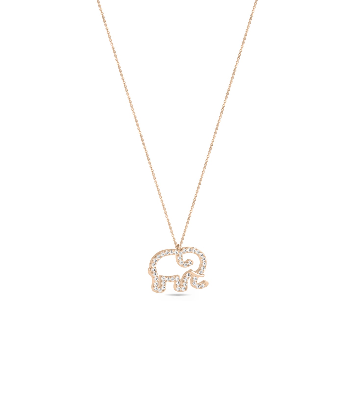 Diamond Pave Elephant Charm - Elegant Everyday Jewelry