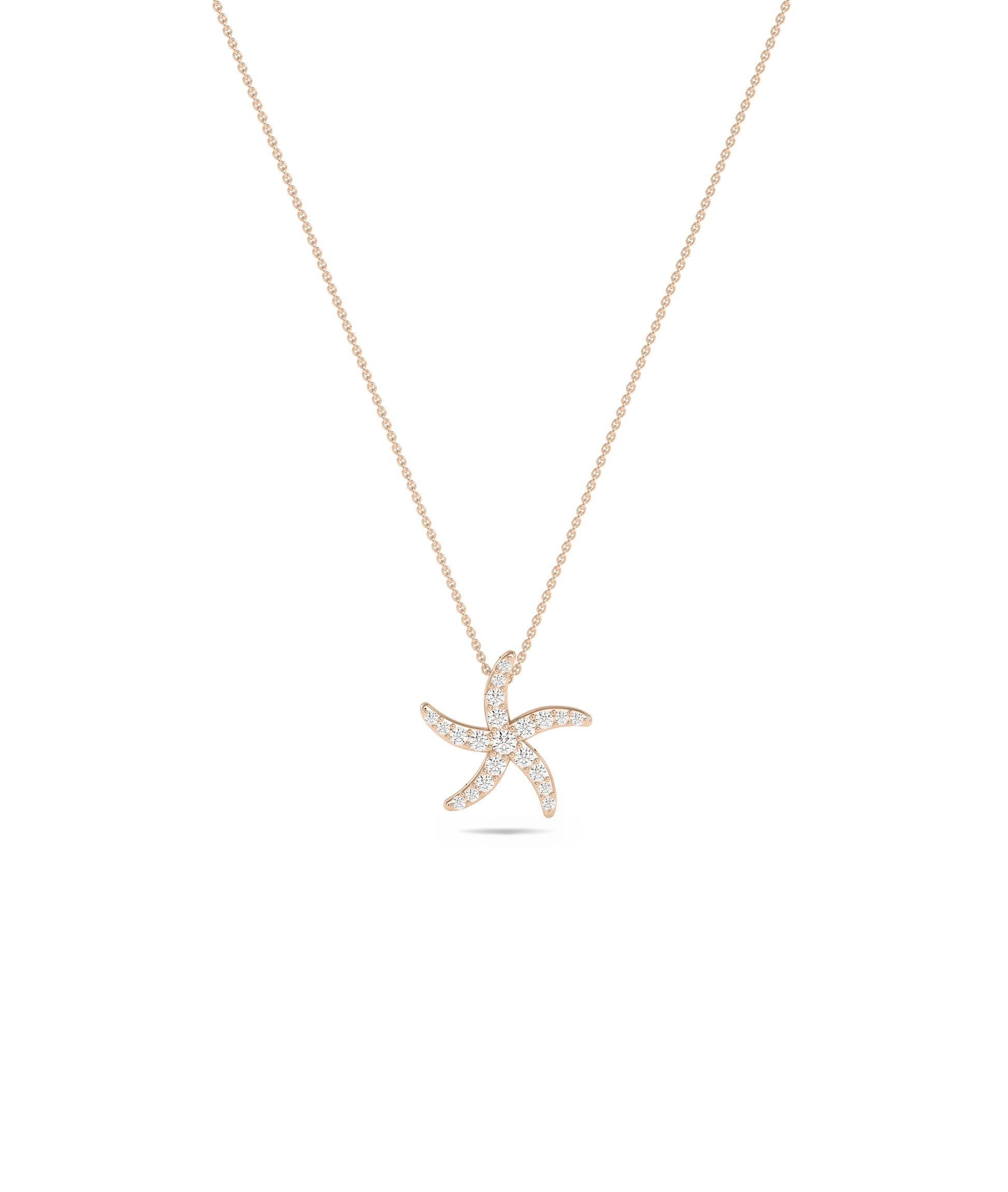 Diamond Pave Starfish Necklace - Everyday Jewelry