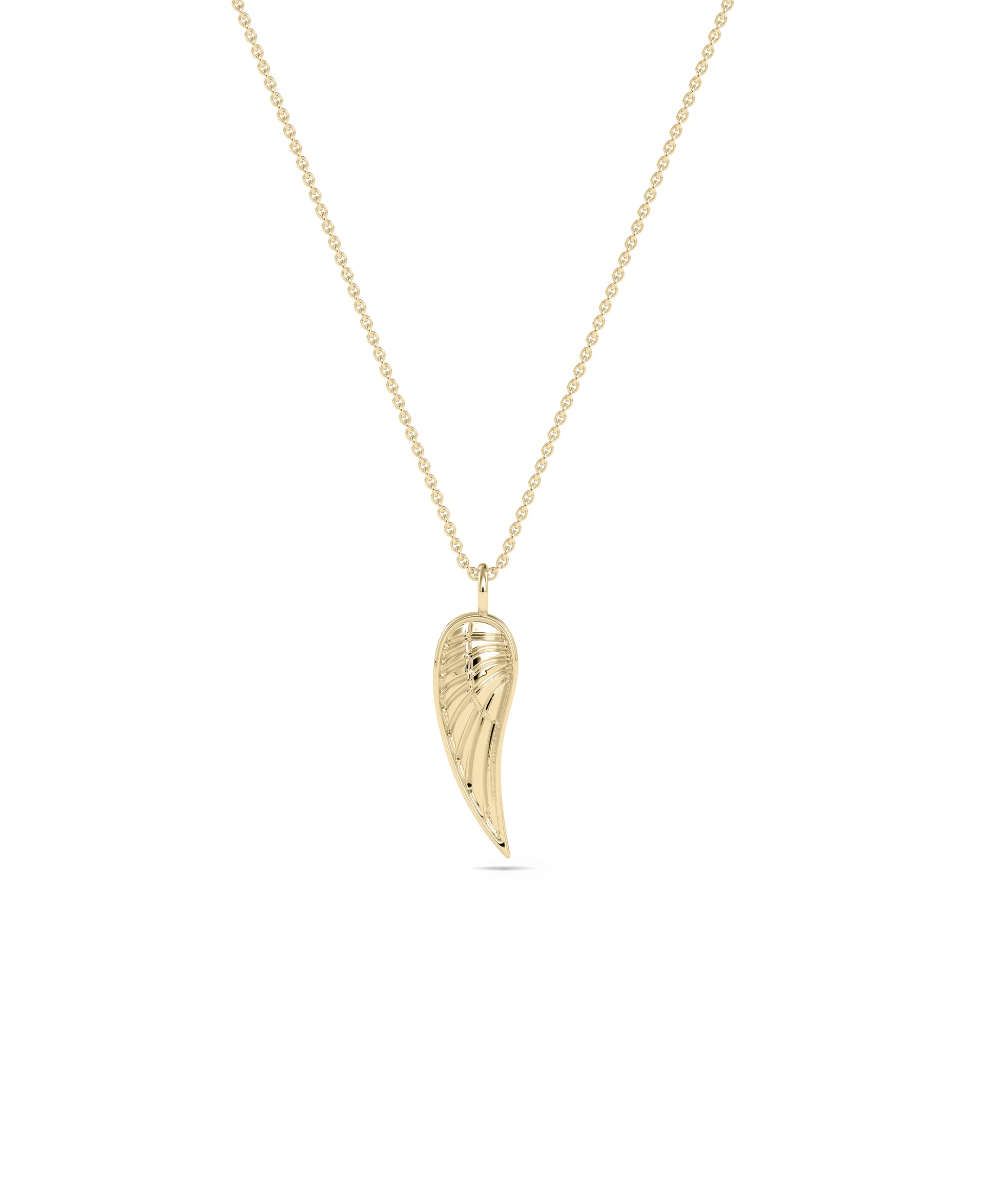 Gold Groove Wing Charm - Stylish Everyday Jewelry