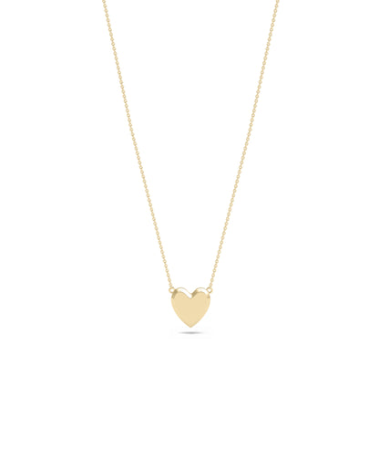 Table Top Gold Heard Necklace | Timeless Diamond Necklace