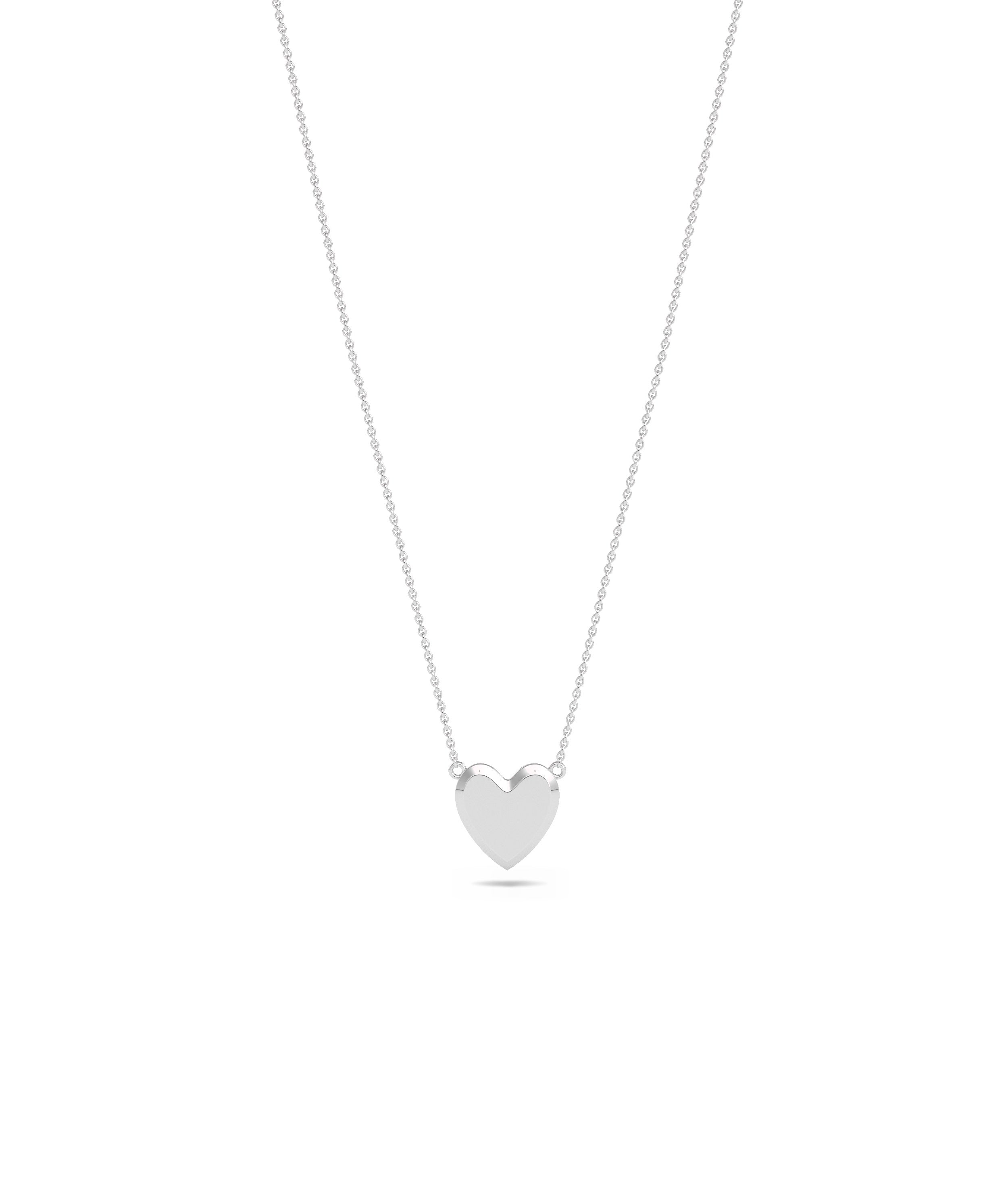 Table Top Gold Heard Necklace | Timeless Diamond Necklace