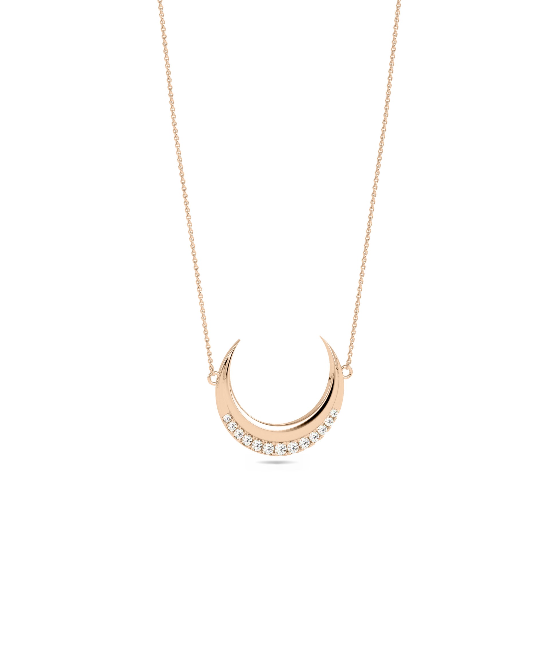 Diamond Crescent Necklace - Chic Everyday Jewelry