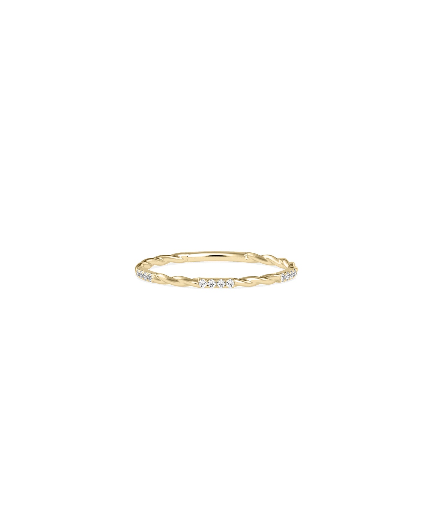 Diamond Twisted Band Ring | Everyday Jewelry