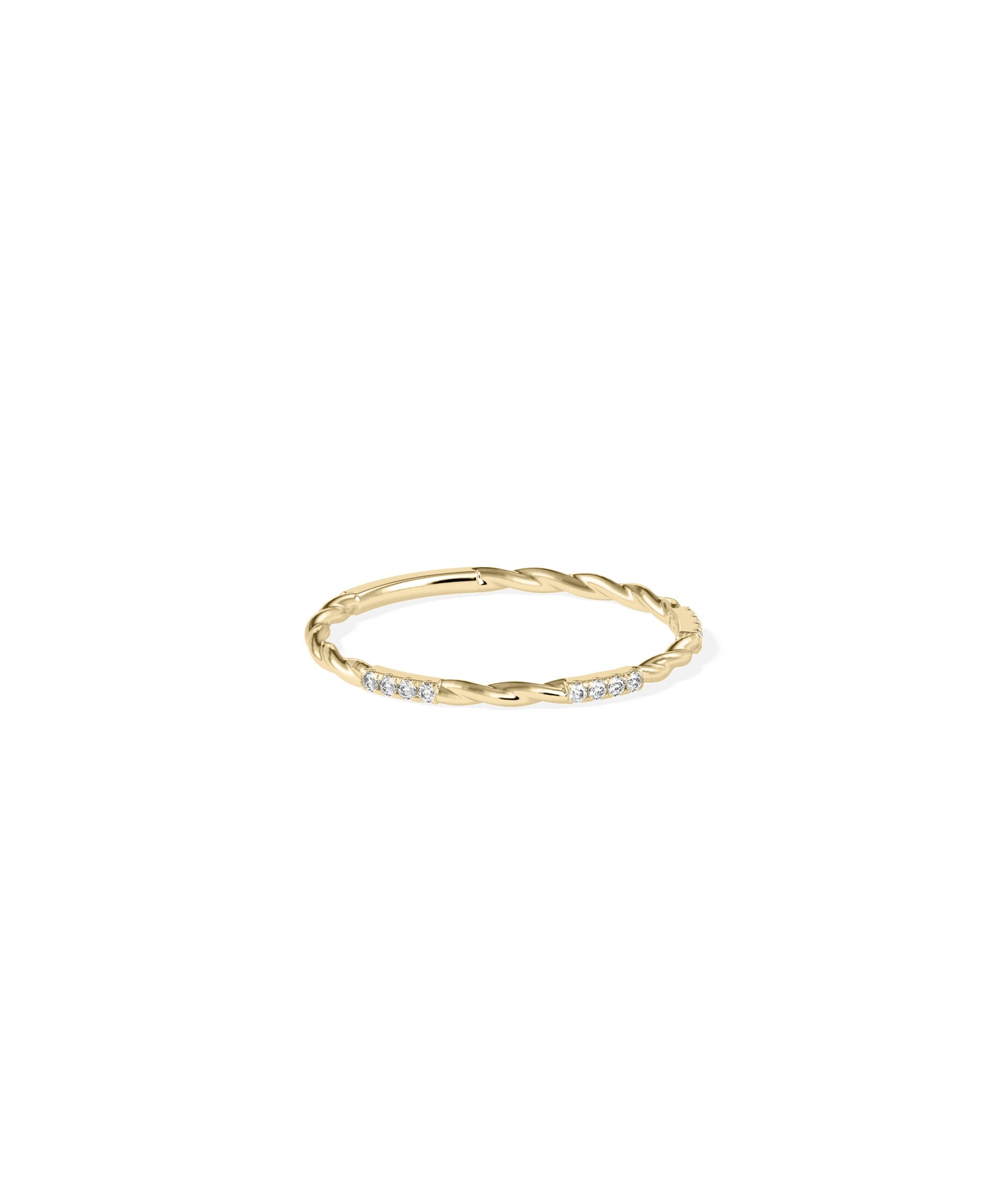 Diamond Twisted Band Ring | Everyday Jewelry