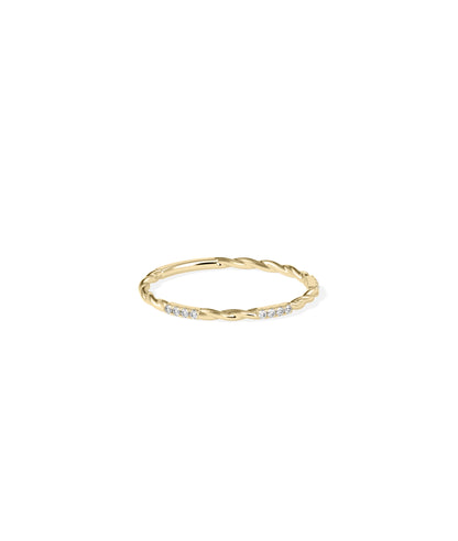 Diamond Twisted Band Ring | Everyday Jewelry