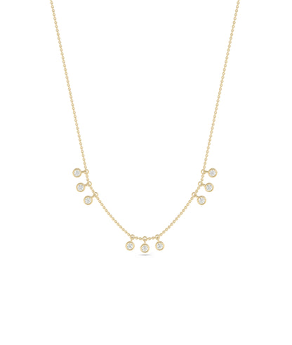 3 Cluster Diamond Station Necklace | Diamond Necklace For Women