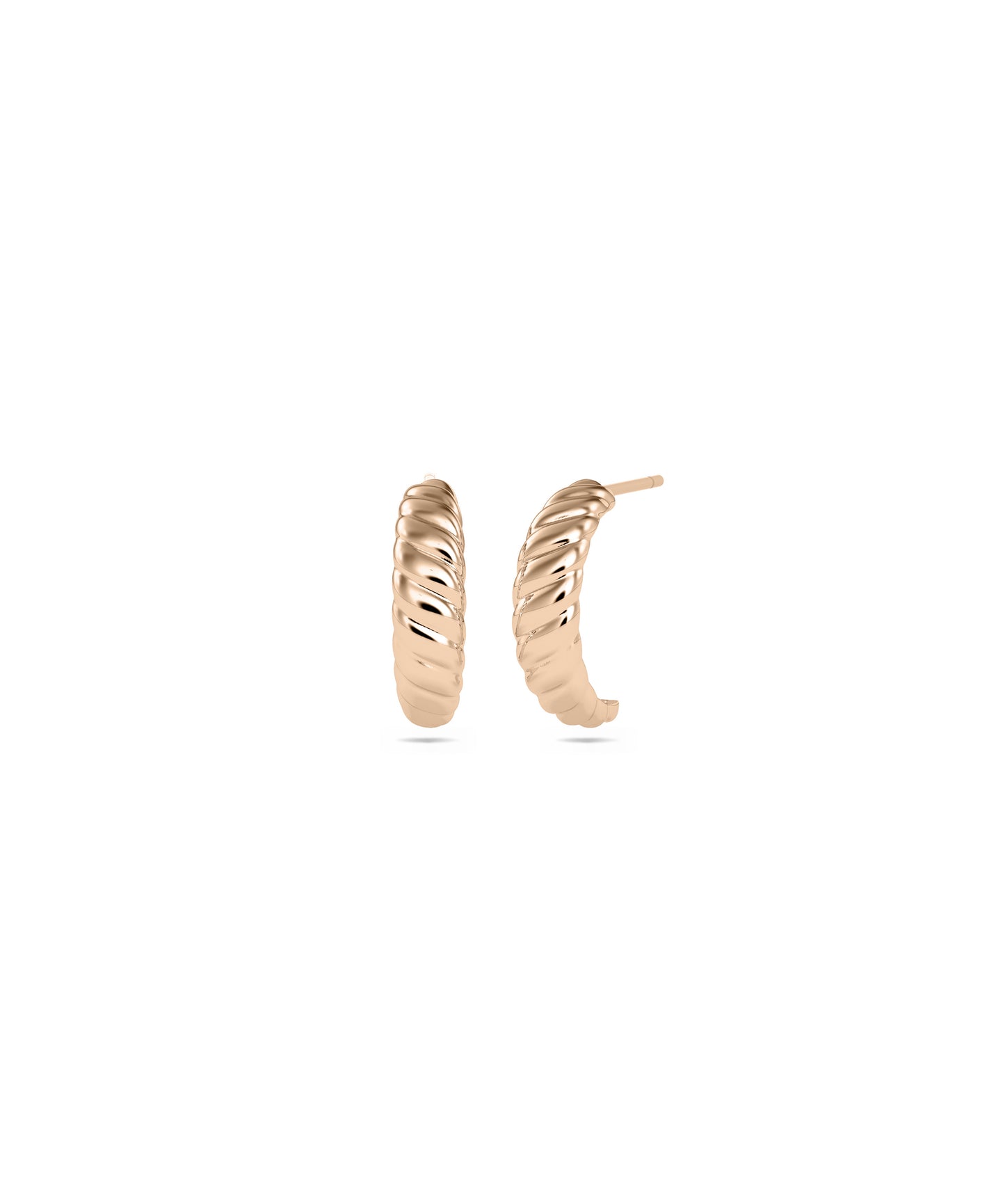 Gold Groove Half Hoop Earrings | Everyday Jewelry