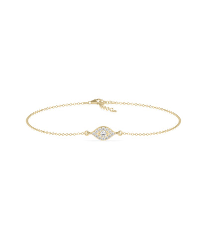 Diamond Evil Eye Bracelet - gold bracelet