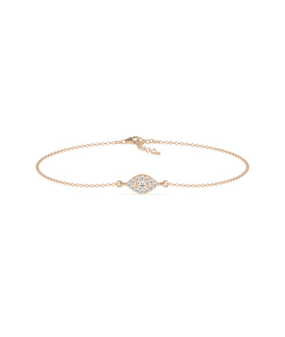 Diamond Evil Eye Bracelet - gold bracelet