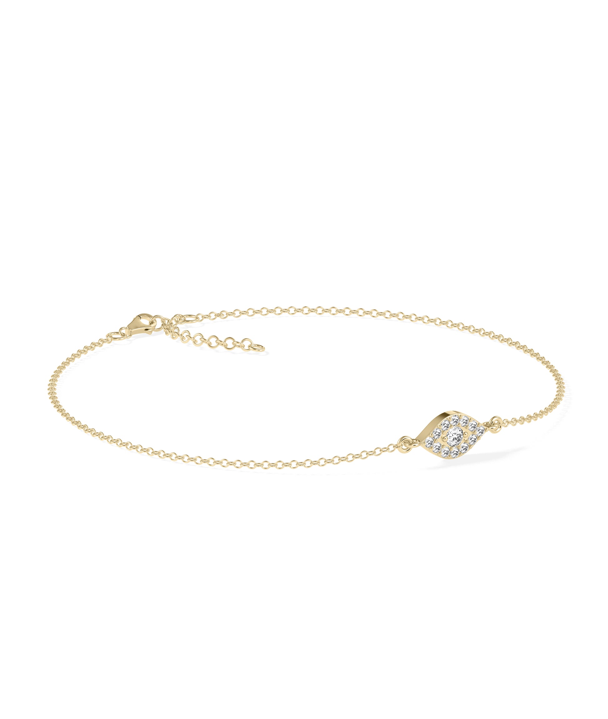 Diamond Evil Eye Bracelet - gold bracelet